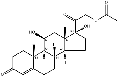 醋酸氢化可的松 结构式