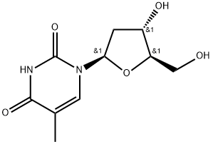 1-[(2R,4S,5R)-4-hydroxy-5-(hydroxymethyl)oxolan-2-yl]-5-methyl-pyrimidine-2,4-dione 结构式