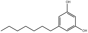 5-庚基苯-1,3-二醇 结构式