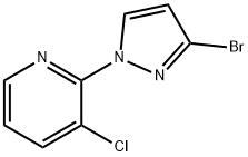 Pyridine, 2-(3-broMo-1H-pyrazol-1-yl)-3-chloro- 结构式