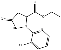 2-(3-氯-2-吡啶基)-5-氧代-3-吡唑烷羧酸乙酯 结构式