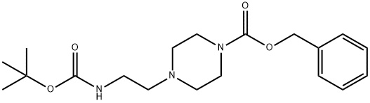 1-CBZ-4-(2-N-BOC-AMINO-ETHYL)-PIPERAZINE 结构式