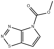 4H-Pyrrolo[2,3-d]-1,2,3-thiadiazole-4-carboxylic  acid,  methyl  ester 结构式
