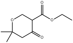 6,6-二甲基-4-氧代四氢-2H-吡喃-3-甲酸乙酯 结构式