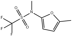 Methanesulfonamide,  1,1,1-trifluoro-N-methyl-N-(5-methyl-2-furanyl)- 结构式