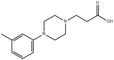 3-(4-(间甲苯基)哌嗪-1-基)丙酸 结构式