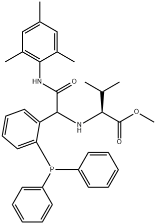 L-Valine, N-[1-[2-(diphenylphosphino)phenyl]-2-oxo-2-[(2,4,6-trimethylphenyl)amino]ethyl]-, methyl ester (9CI) 结构式