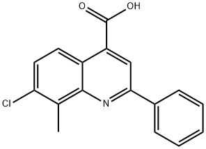 7-氯-8-甲基-2-苯基-喹啉-4-羧酸 结构式