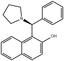 1-((S)-PHENYL(PYRROLIDIN-1-YL)METHYL)NAPHTHALEN-2-OL 结构式