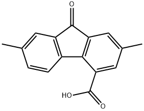 2,7-二甲基-9-芴酮-4-羧酸 结构式