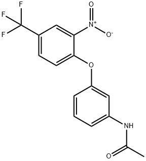 N-{3-[2-nitro-4-(trifluoromethyl)phenoxy]phenyl}acetamide 结构式