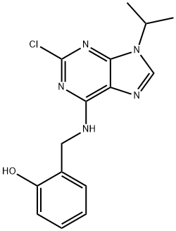 2-Chloro-6-(2-hydroxybenzylamino)-9-isopropylpurine 结构式