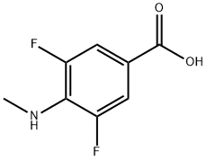 Benzoic acid, 3,5-difluoro-4-(methylamino)- (9CI) 结构式