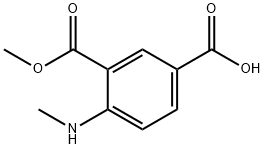 3-(甲氧羰基)-4-(甲氨基)苯甲酸 结构式