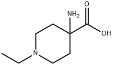 4-氨基-1-乙基-4-哌啶羧酸 结构式