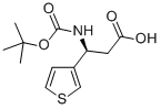 BOC-S-3-氨基-3-(3-噻吩基)丙酸 结构式