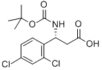 BOC-(R)-3-氨基-3-(2,4-二氯苯基)-丙酸 结构式