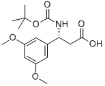 (BETAR)-BETA-[[叔丁氧羰基]氨基]-3,5-二甲氧基苯丙酸 结构式