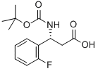 BOC-(R)-3-氨基-3-(2-氟苯基)-丙酸 结构式