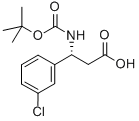 BOC-(R)-3-氨基-3-(3-氯苯基)-丙酸 结构式