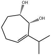 3-Cycloheptene-1,2-diol,3-(1-methylethyl)-,(1S,2R)-(9CI) 结构式