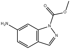 1H-Indazole-1-carboxylicacid,6-amino-,methylester(9CI) 结构式