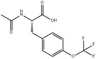 2-(ACETYLAMINO)-3-[4-(TRIFLUOROMETHOXY)PHENYL]PROPANOIC ACID 结构式