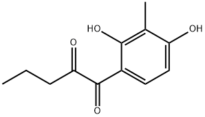 1,2-Pentanedione, 1-(2,4-dihydroxy-3-methylphenyl)- (9CI) 结构式