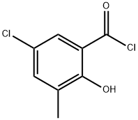 Benzoyl chloride, 5-chloro-2-hydroxy-3-methyl- (9CI) 结构式