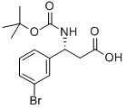 BOC-(R)-3-氨基-3-(3-溴苯基)-丙酸 结构式