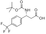 BOC-(R)-3-氨基-3-(4-三氟甲基苯基)-丙酸 结构式