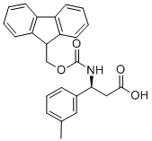 FMOC-(S)-3-氨基-3-(3-甲基苯基)-丙酸 结构式