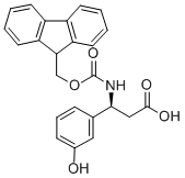 FMOC-(S)-3-氨基-3-(3-羟基苯基)-丙酸 结构式