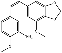 (Z)-2-Methoxy-5-(2-(7-Methoxy-Benzo[D][1,3]Dioxol-5-Yl)Vinyl)Aniline 结构式