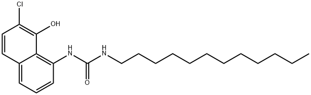 Urea,  N-(7-chloro-8-hydroxy-1-naphthalenyl)-N-dodecyl- 结构式