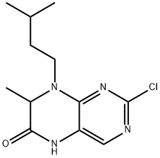 2-氯-8-异戊基-7-甲基-7,8-二氢喋呤-6[5H]-酮 结构式