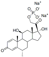 PREGNA-1,4-DIENE-3,20-DIONE, 11,17-DIHYDROXY-6-METHYL-21-(PHOSPHONOOXY)-, DISODIUM SALT, (6ALPHA,11B 结构式