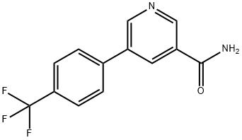 5-(4-(trifluoromethyl)phenyl)pyridine-3-carboxamide 结构式