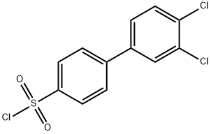 3',4'-DICHLORO[1,1'-BIPHENYL]-4-SULFONYL CHLORIDE 结构式