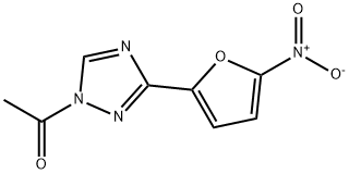 1-Acetyl-3-(5-nitro-2-furanyl)-1H-1,2,4-triazole 结构式