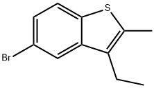 5-BROMO-3-ETHYL-2-METHYL-1-BENZOTHIOPHENE 结构式