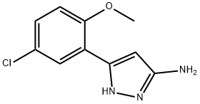 3-(5-氯-2-甲氧基苯基)-1H-吡唑-5-胺 结构式