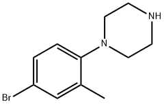 1-(2-甲基-4-溴苯基)哌嗪 结构式