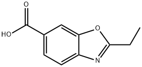 2-乙基苯并噁唑-6-甲酸 结构式