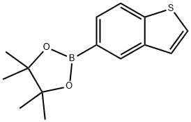 2-(1-苯并噻吩-5-基)-4,4,5,5-四甲基-1,3,2-二氧硼烷 结构式