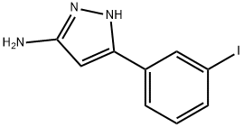 3-(3-碘苯基)-1H-吡唑-5-胺 结构式