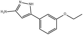 3-(3-乙氧基苯基)-1H-吡唑-5-胺 结构式