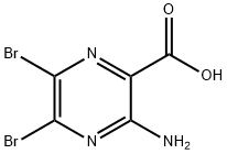 3-氨基-5,6-二溴吡嗪-2-羧酸 结构式