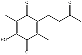 2,5-Cyclohexadiene-1,4-dione, 2-hydroxy-3,6-dimethyl-5-(3-oxobutyl)- (9CI) 结构式