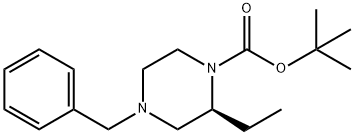 1-N-BOC-4-N-BENZYL-2-ETHYL PIPERAZINE 结构式